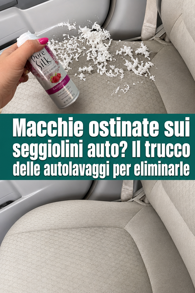 Macchie ostinate sui seggiolini auto? Il trucco delle autolavaggi per eliminarle