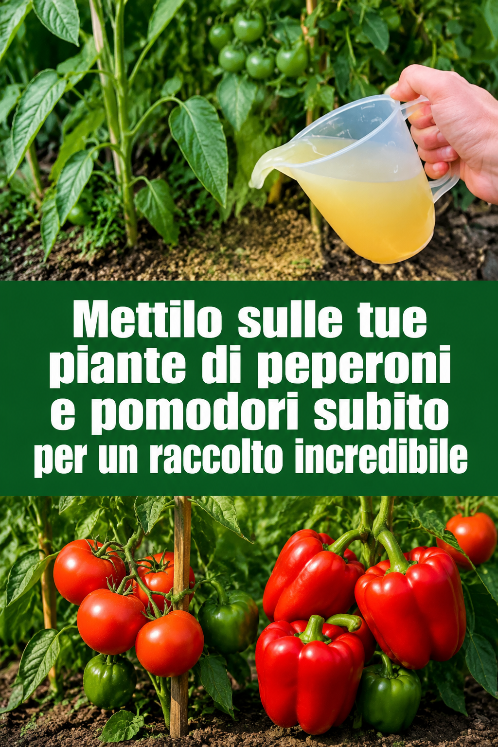 Mettilo sulle tue piante di peperoni e pomodori subito per un raccolto incredibile