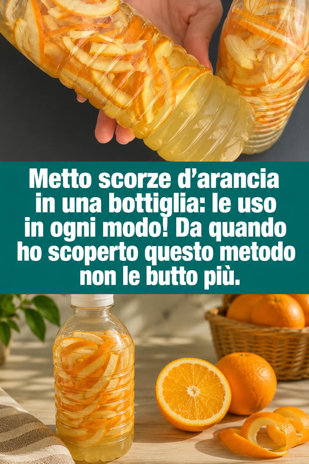 Metto scorze d’arancia in una bottiglia: le uso in ogni modo! Da quando ho scoperto questo metodo non le butto più