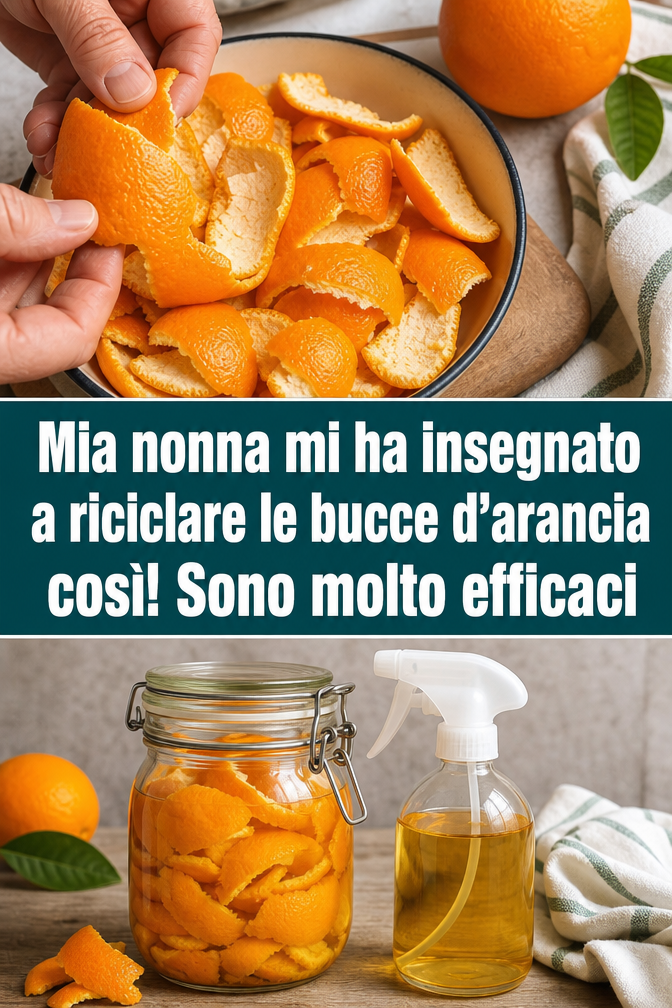 Mia nonna mi ha insegnato a riciclare le bucce d’arancia così! Sono molto efficaci