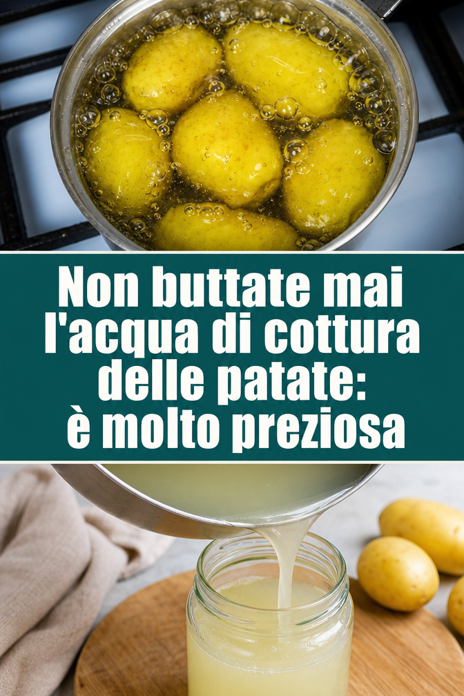 Non buttate mai l’acqua di cottura delle patate: è molto preziosa