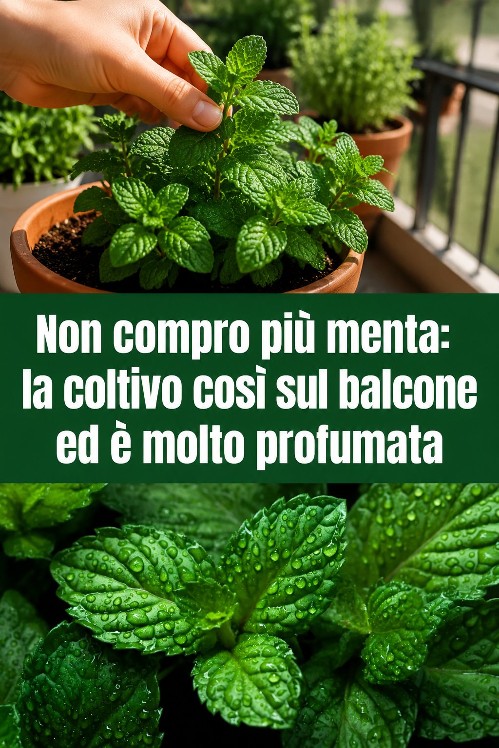 Non compro più menta: la coltivo così sul balcone ed è molto profumata