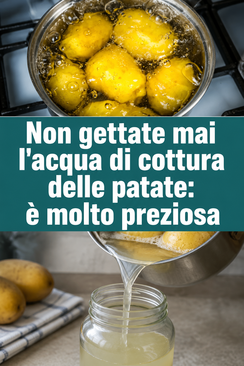 Non gettate mai l’acqua di cottura delle patate: è molto preziosa