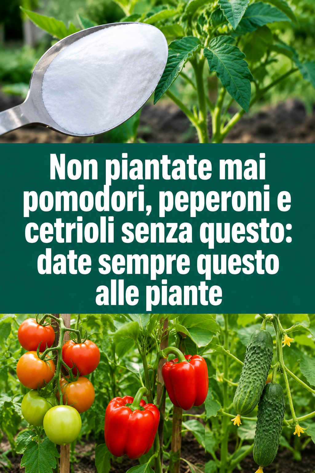 Non piantate mai pomodori, peperoni e cetrioli senza questo: date sempre questo alle piante