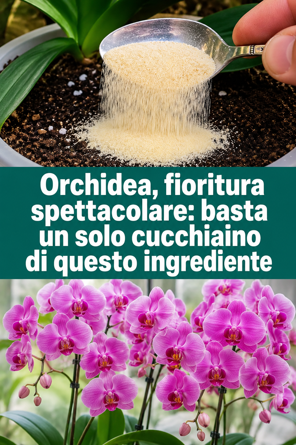 Orchidea, fioritura spettacolare: basta un solo cucchiaino di questo ingrediente