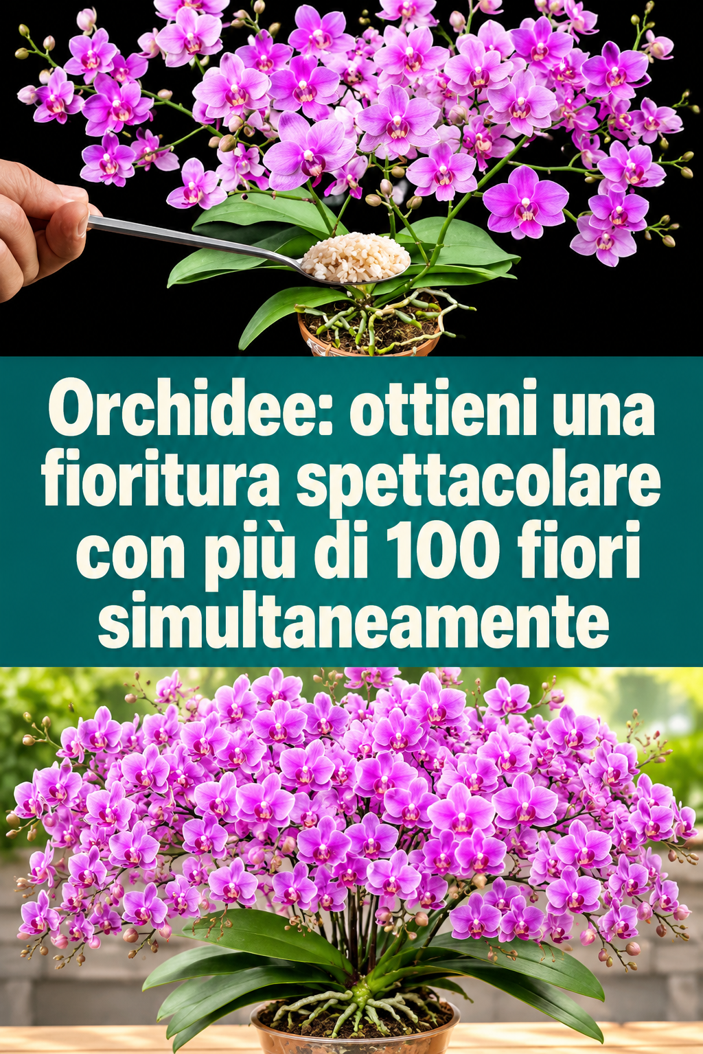 Orchidee: ottieni una fioritura spettacolare con più di 100 fiori simultaneamente