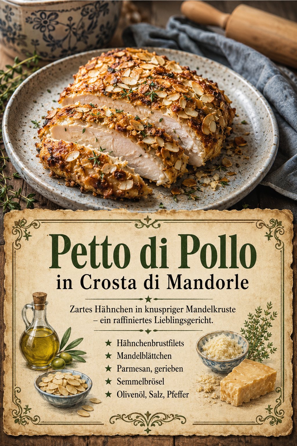 Petto di Pollo in Crosta di Mandorle