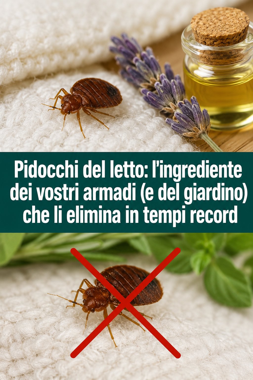 Pidocchi del letto: l’ingrediente dei vostri armadi (e del giardino) che li elimina in tempi record