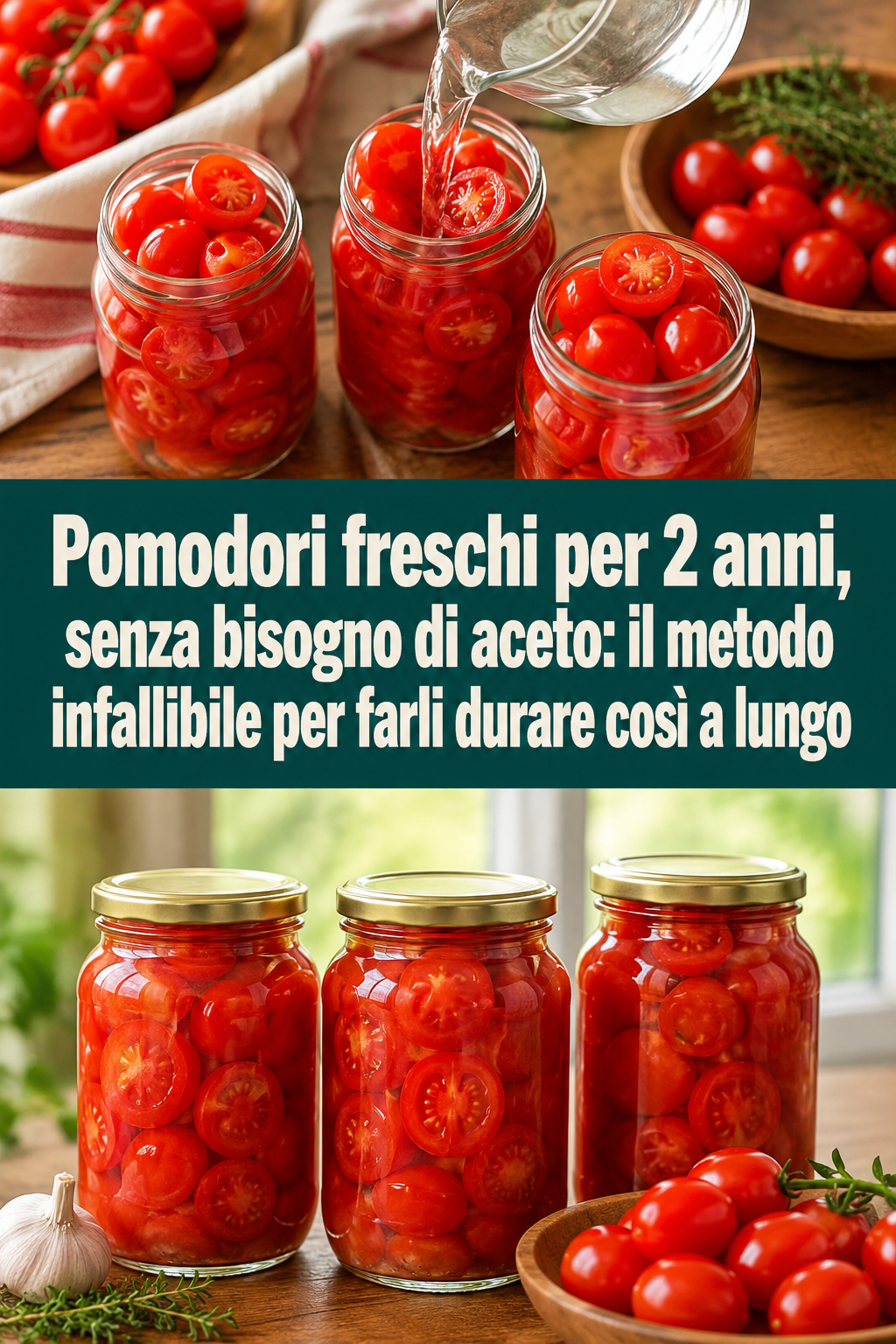 Pomodori freschi per 2 anni, senza bisogno di aceto: il metodo infallibile per farli durare così a lungo
