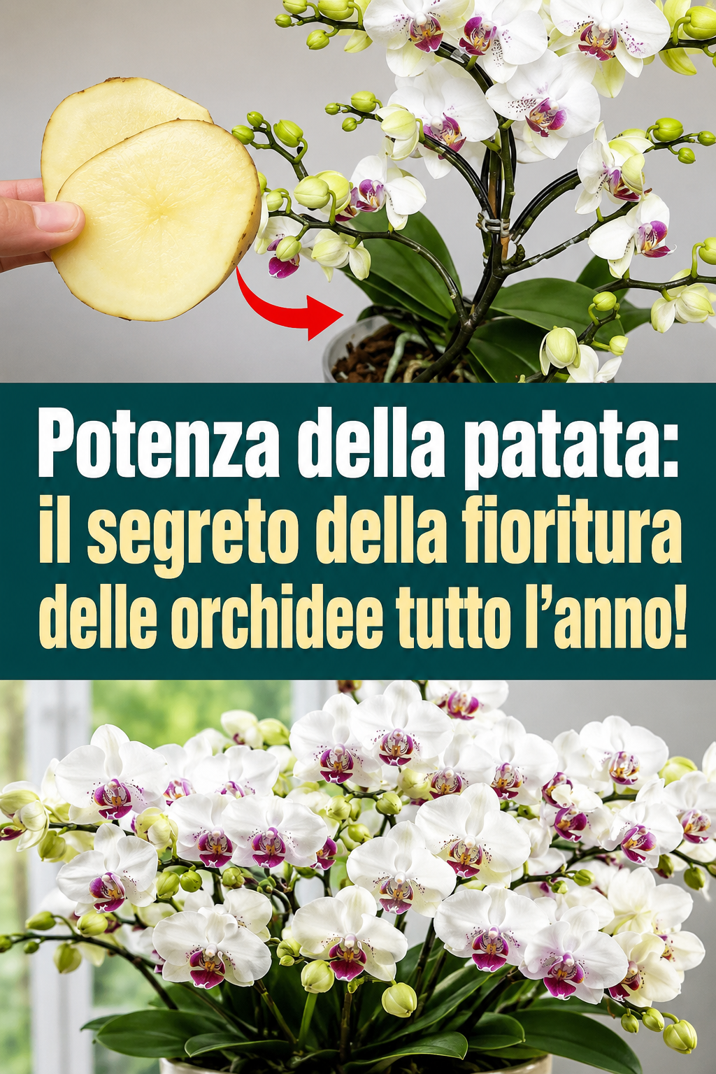 Potenza della patata: il segreto della fioritura delle orchidee tutto l’anno!