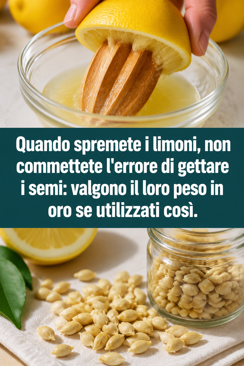 Quando spremete i limoni, non commettete l’errore di gettare i semi: valgono il loro peso in oro se utilizzati così.