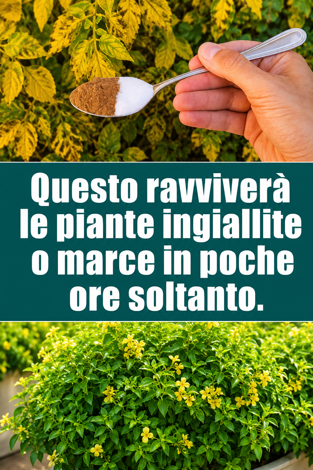 Questo ravviverà le piante ingiallite o marce in poche ore soltanto.