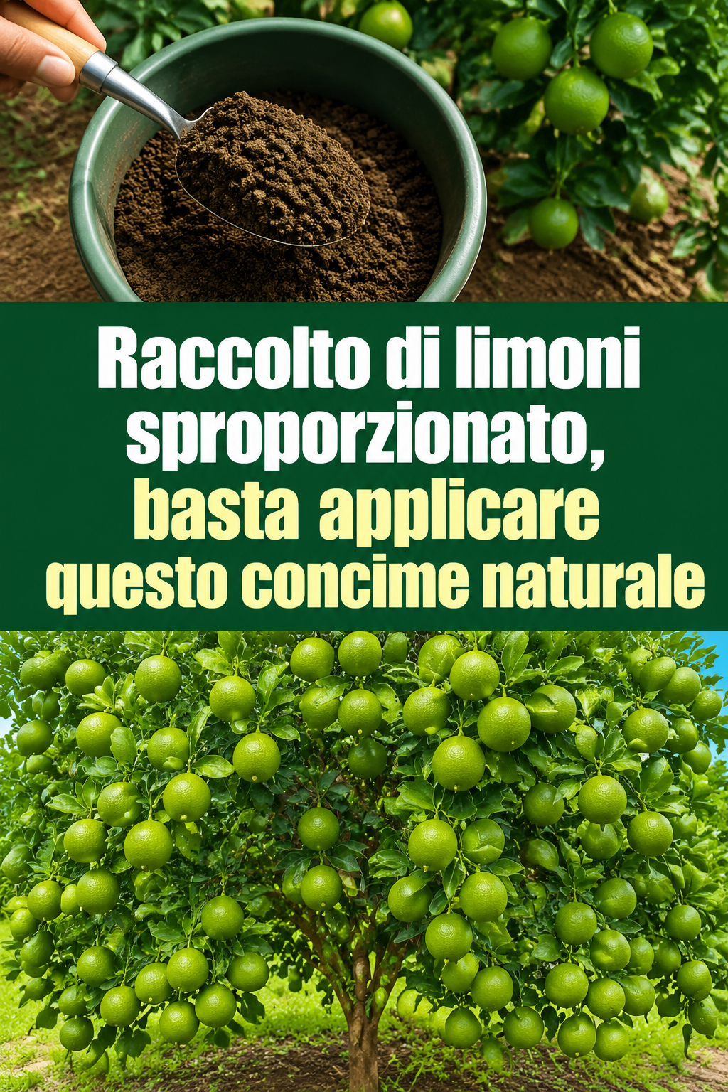 Raccolto di limoni sproporzionato, basta applicare questo concime naturale