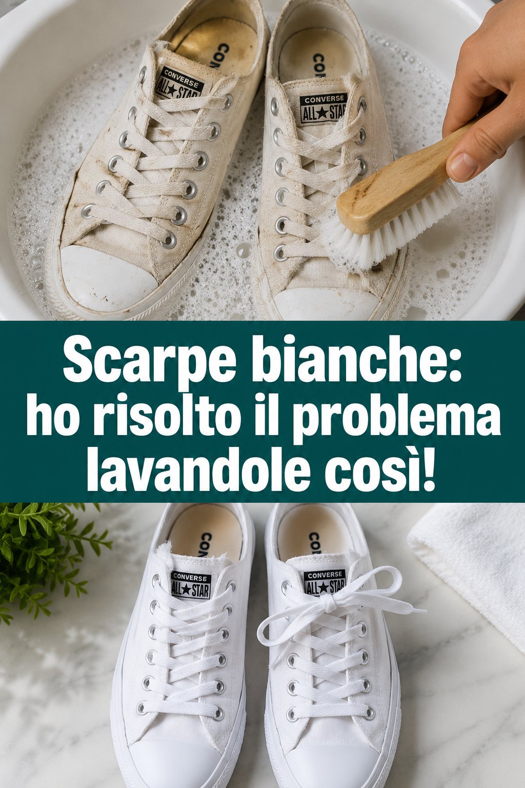 Scarpe bianche: ho risolto il problema lavandole così!