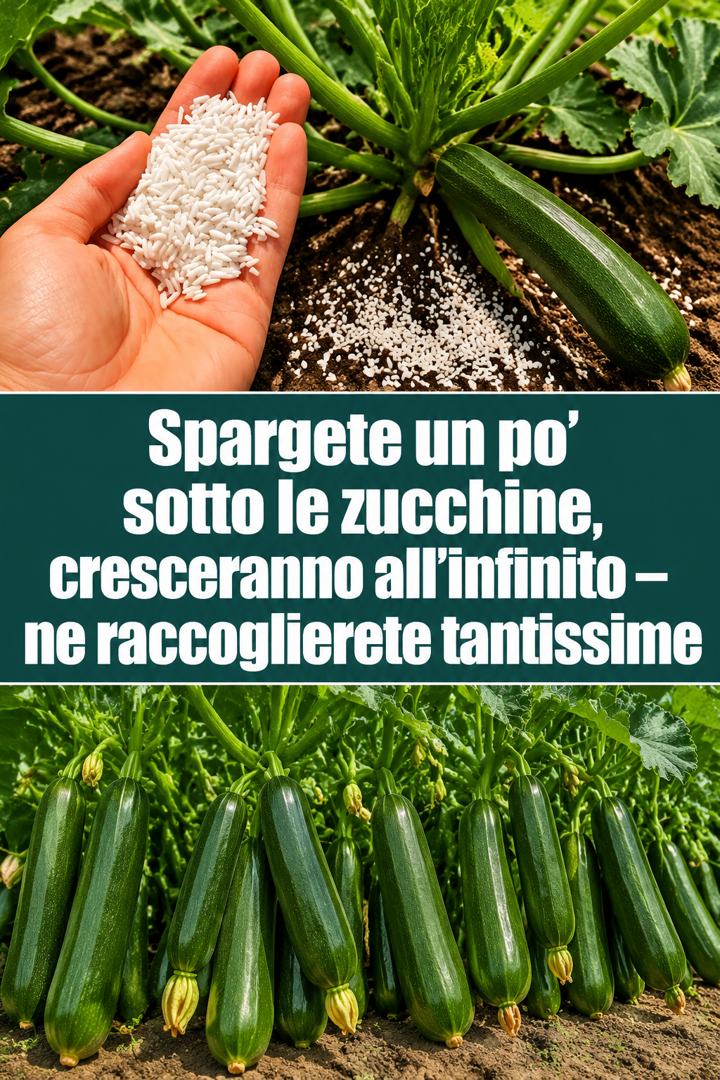 Spargete un po’ sotto le zucchine, cresceranno all’infinito – ne raccoglierete tantissime