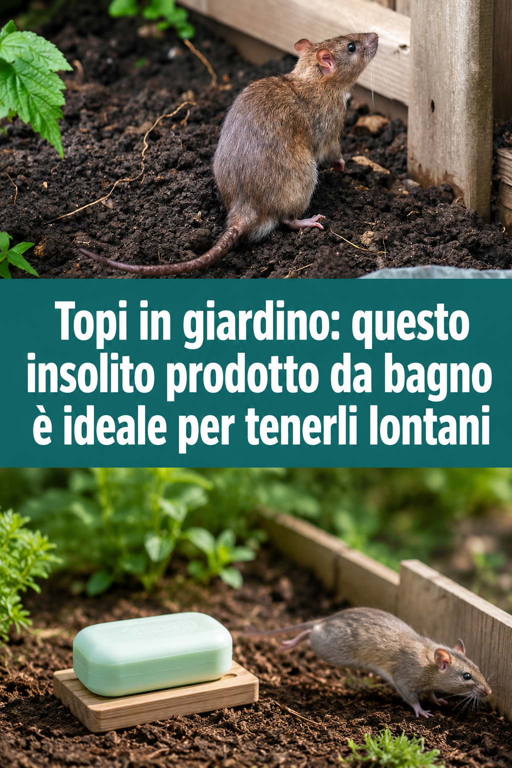 Topi in giardino: questo insolito prodotto da bagno è ideale per tenerli lontani