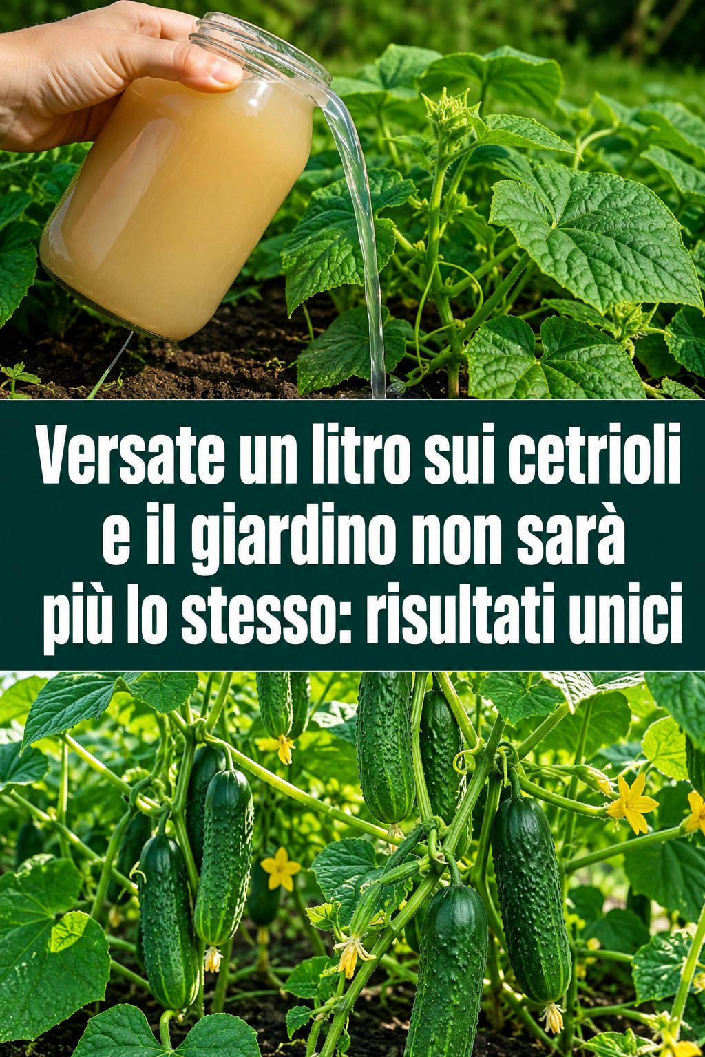 Versate un litro sui cetrioli e il giardino non sarà più lo stesso: risultati unici