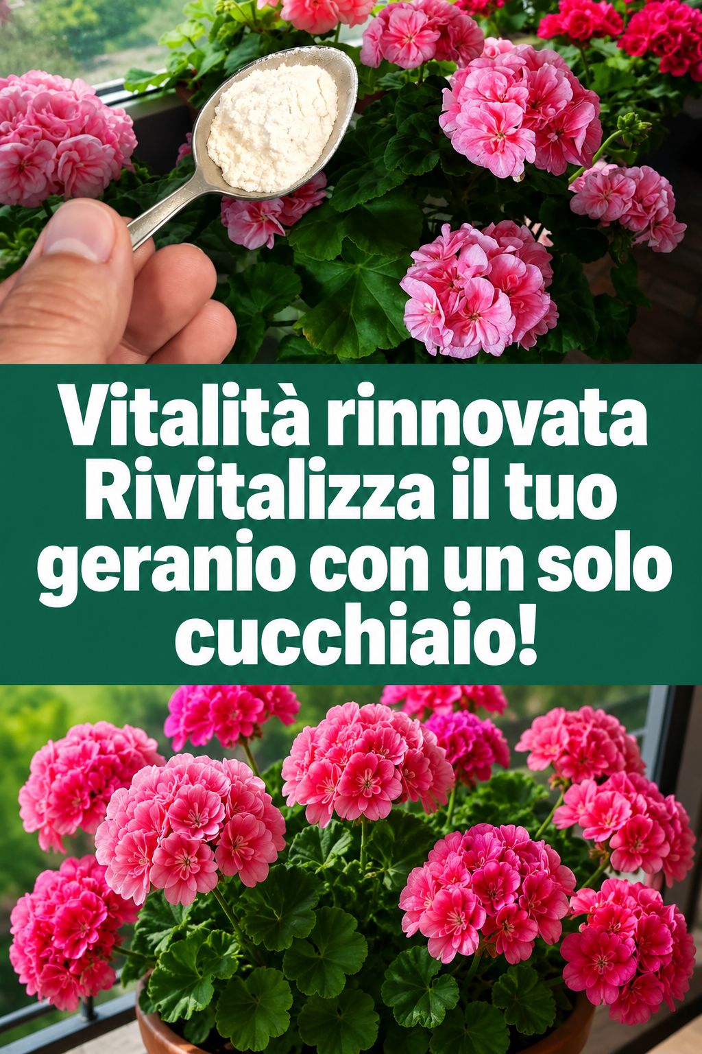 Vitalità rinnovata Rivitalizza il tuo geranio con un solo cucchiaio!