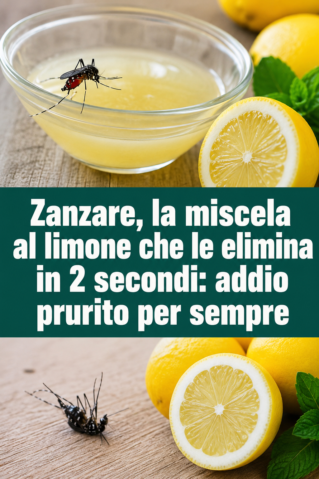Zanzare, la miscela al limone che le elimina in 2 secondi: addio prurito per sempre
