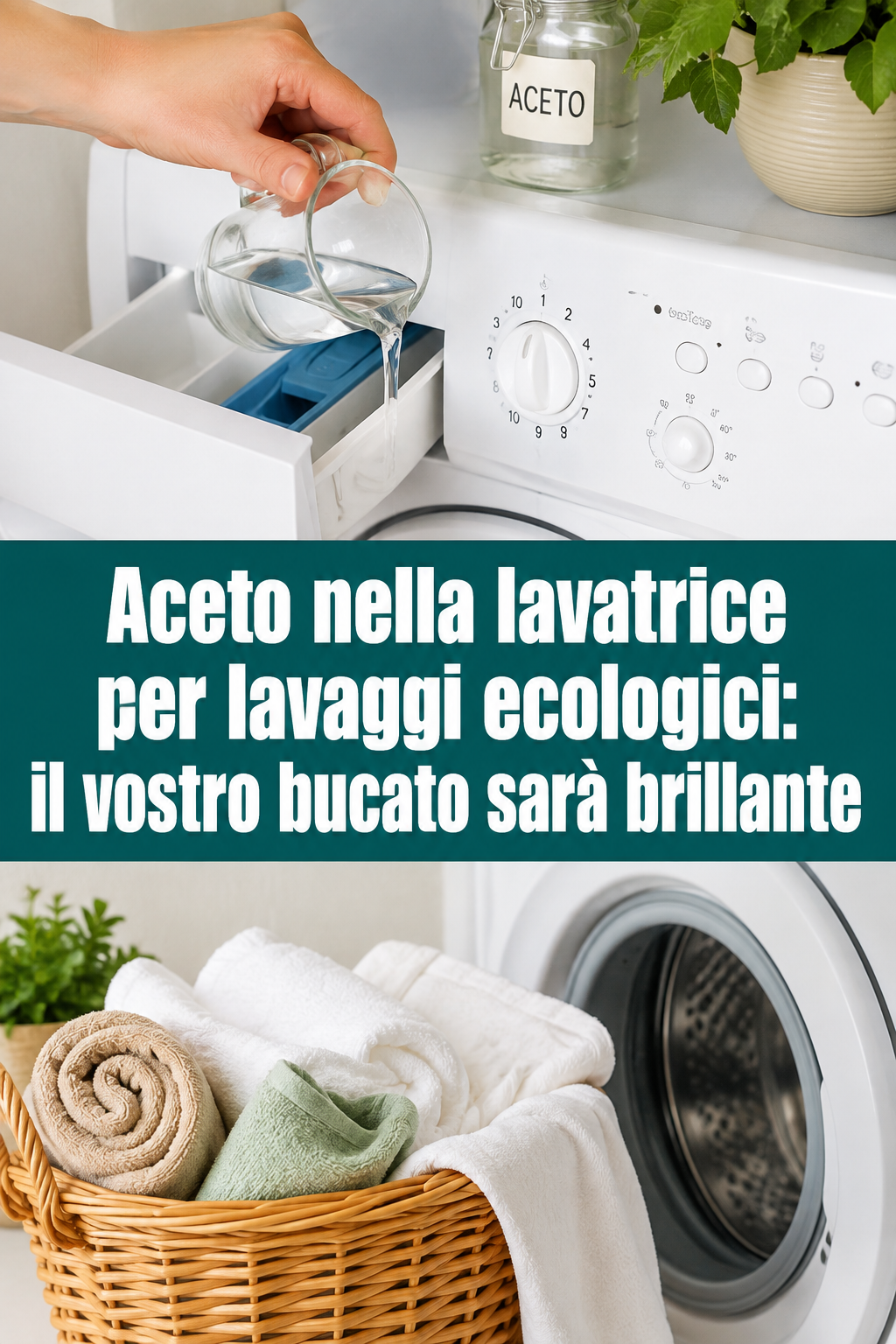 Aceto nella lavatrice per lavaggi ecologici: il vostro bucato sarà brillante