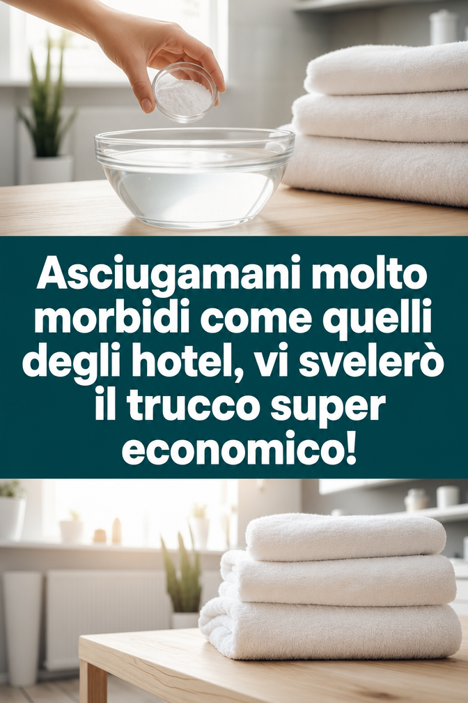 Asciugamani molto morbidi come quelli degli hotel, vi svelerò il trucco super economico!