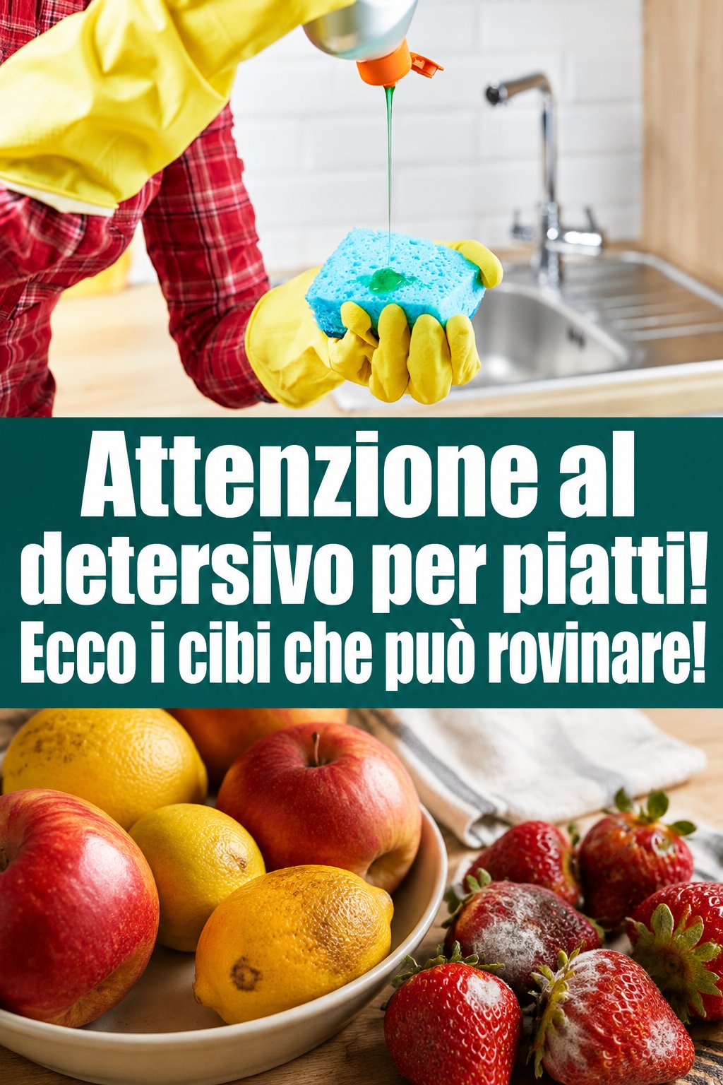 Attenzione al detersivo per piatti! Ecco i cibi che può rovinare!