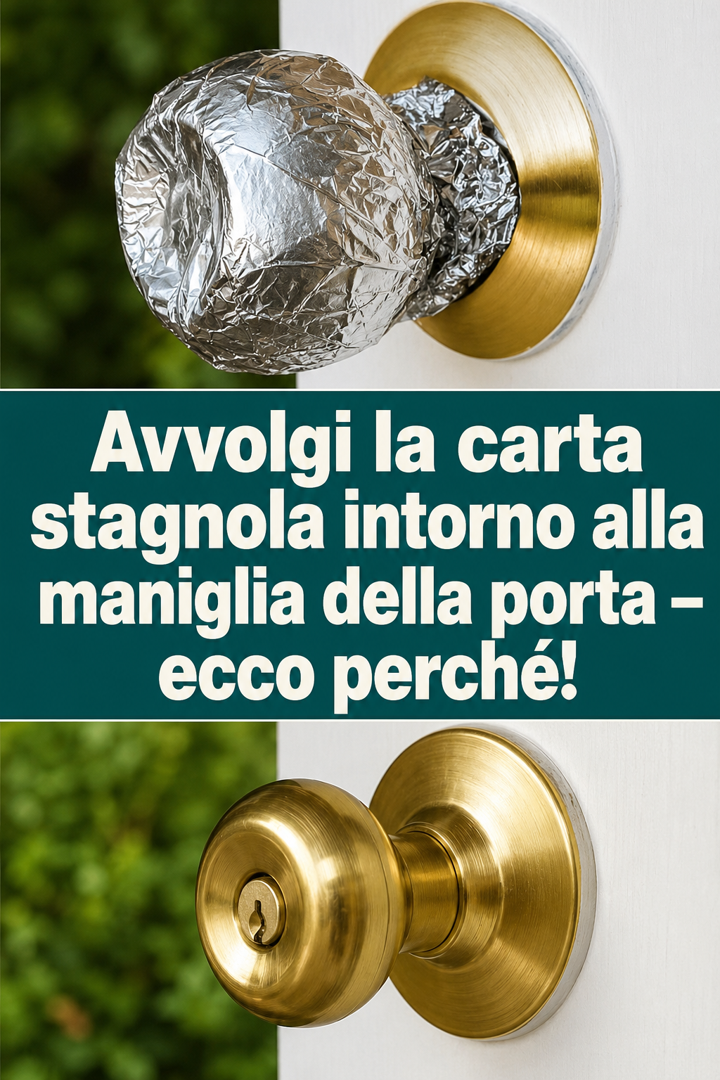 Avvolgi la carta stagnola intorno alla maniglia della porta – ecco perché!