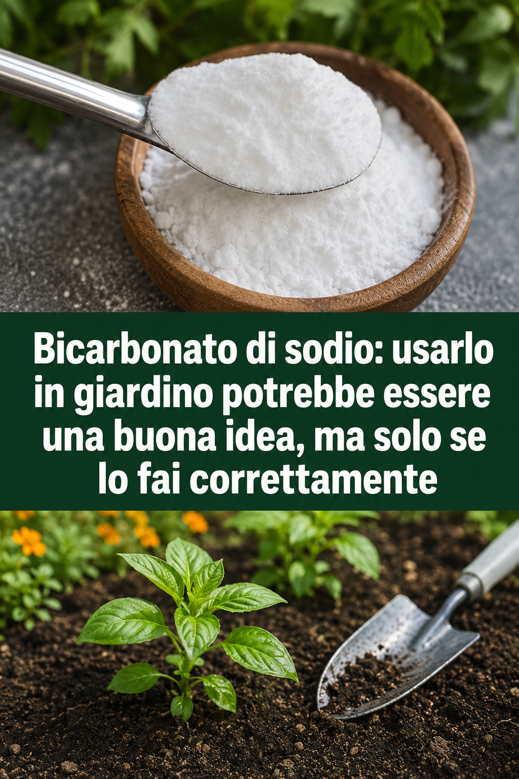 Bicarbonato di sodio: usarlo in giardino potrebbe essere una buona idea, ma solo se lo fai correttamente