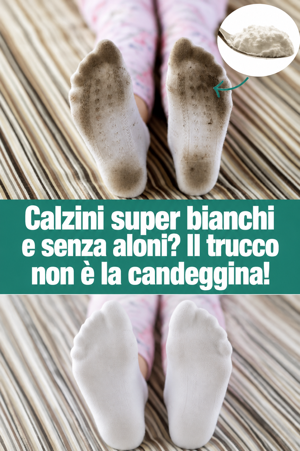 Calzini super bianchi e senza aloni? Il trucco non è la candeggina!