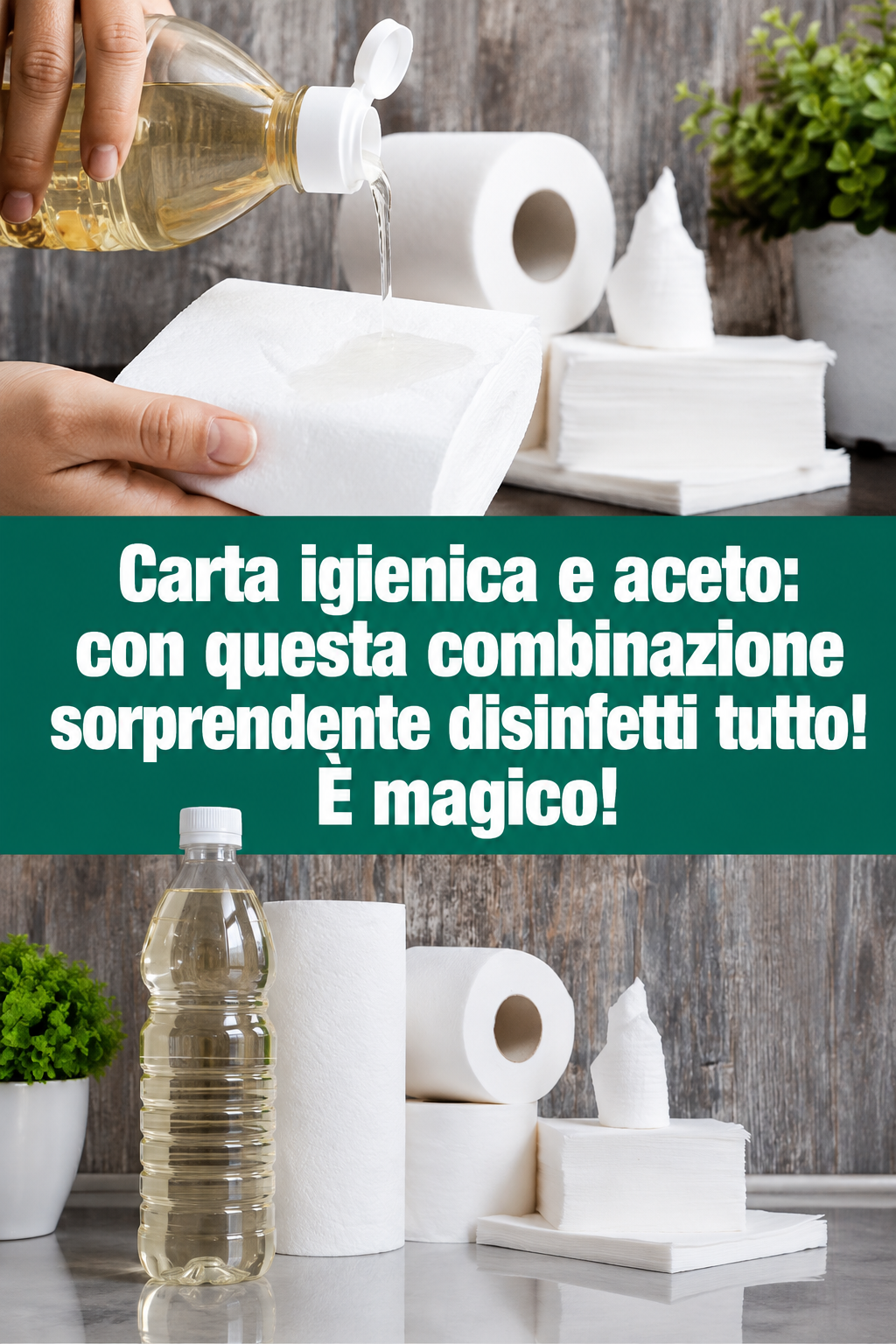Carta igienica e aceto: con questa combinazione sorprendente disinfetti tutto! È magico!