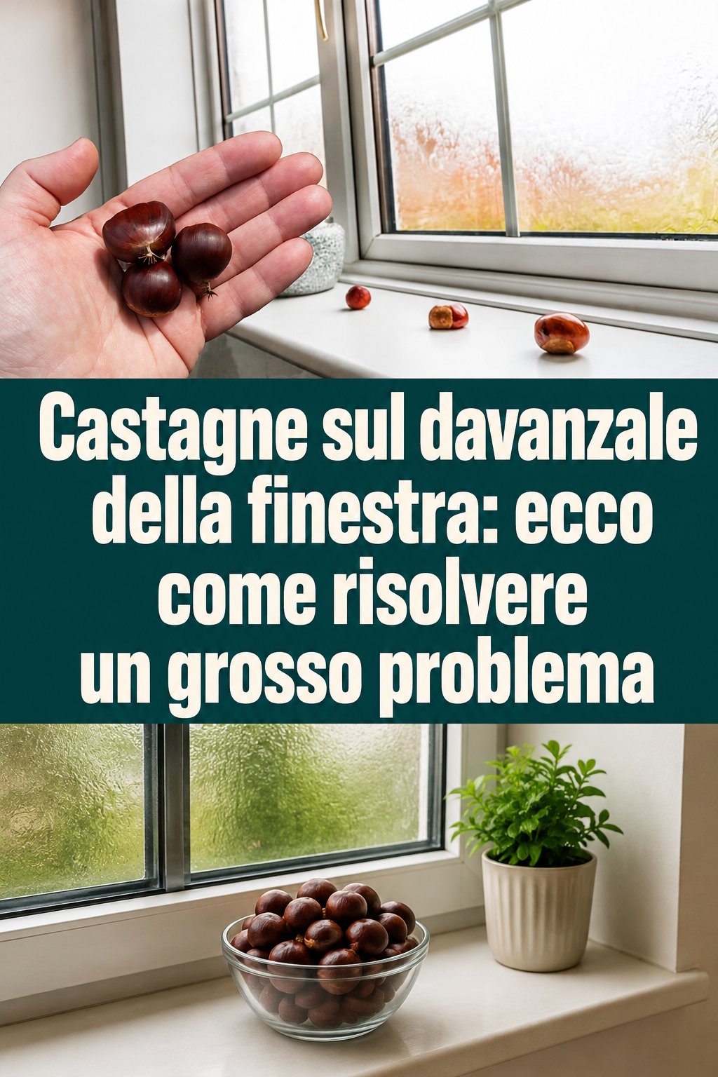 Castagne sul davanzale della finestra: ecco come risolvere un grosso problema