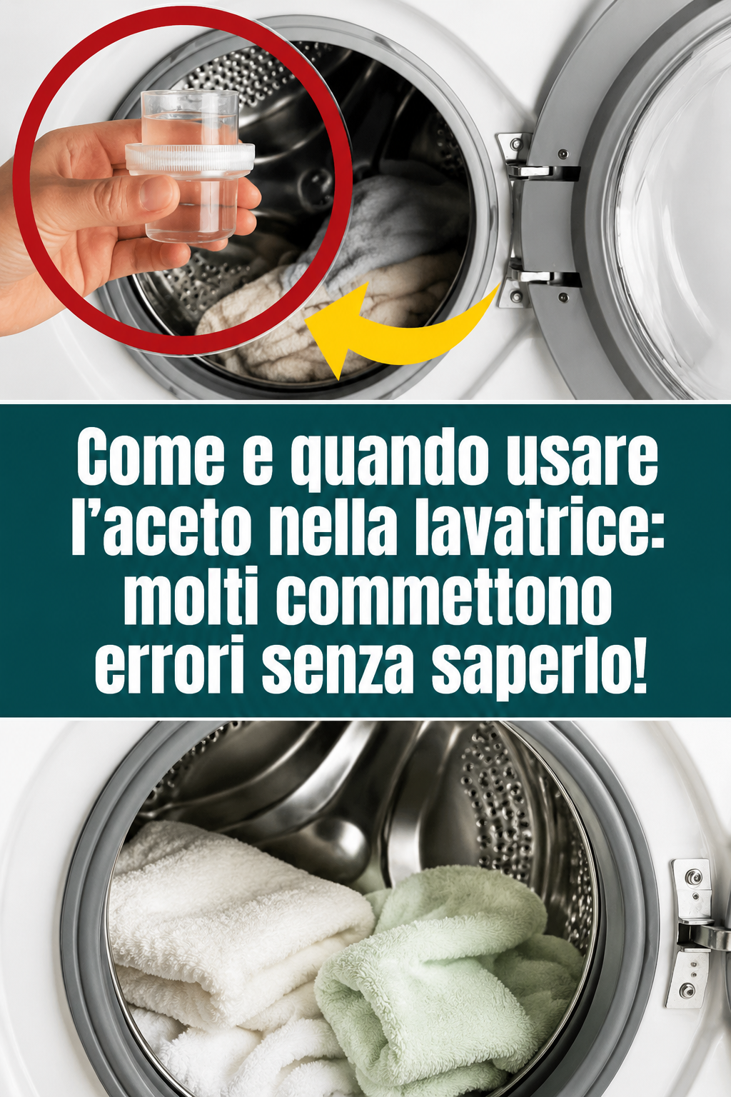 Come e quando usare l’aceto nella lavatrice: molti commettono errori senza saperlo!