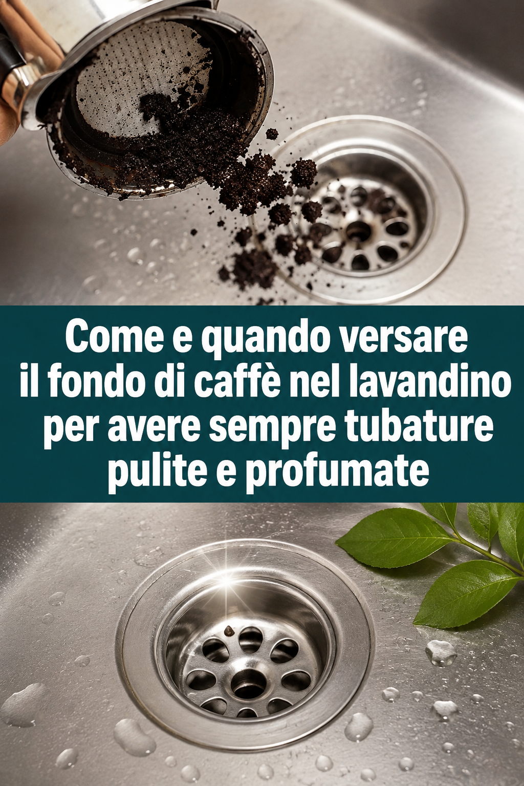 Come e quando versare il fondo di caffè nel lavandino per avere sempre tubature pulite e profumate