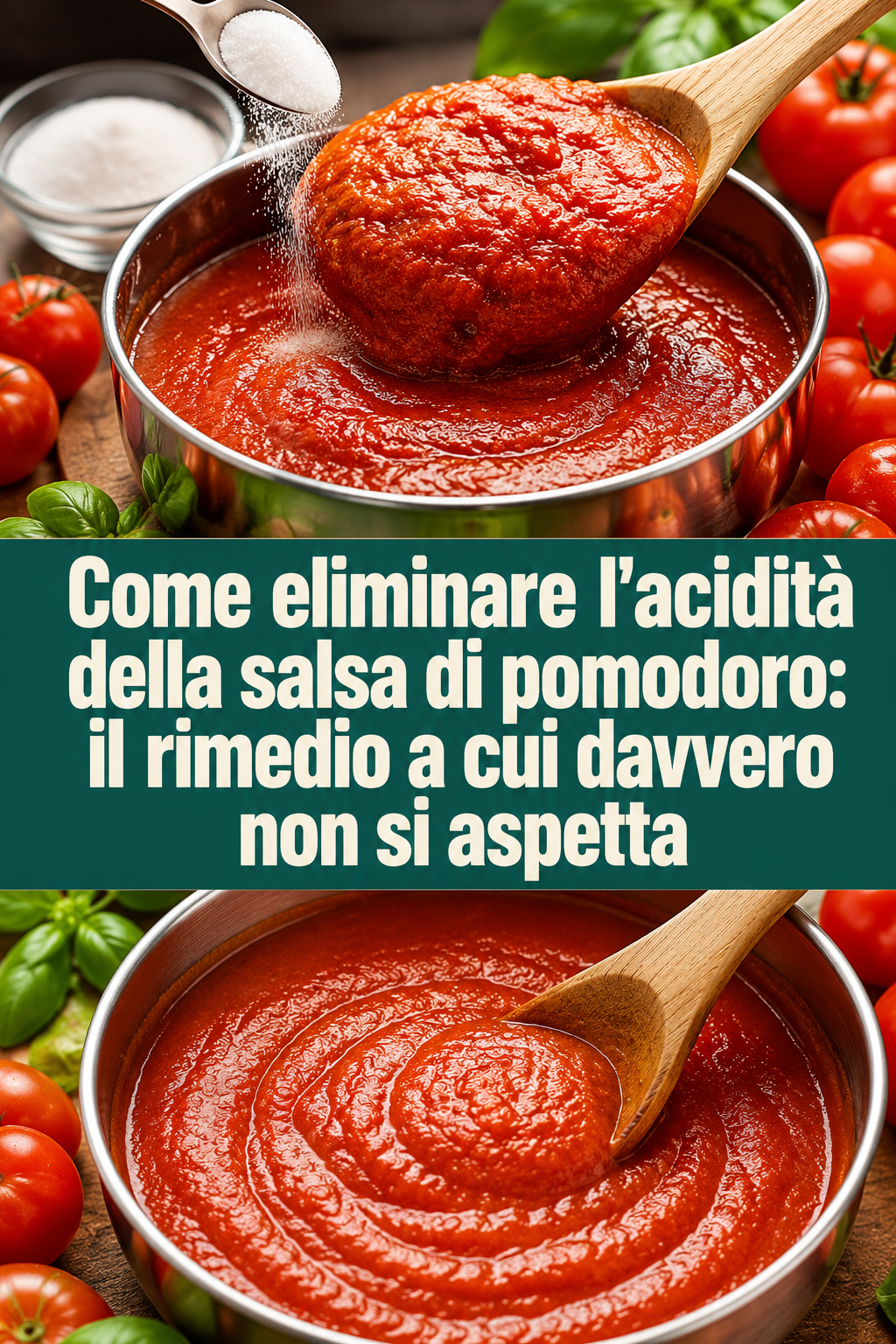 Come eliminare l’acidità della salsa di pomodoro🍅: il rimedio a cui davvero non si aspetta