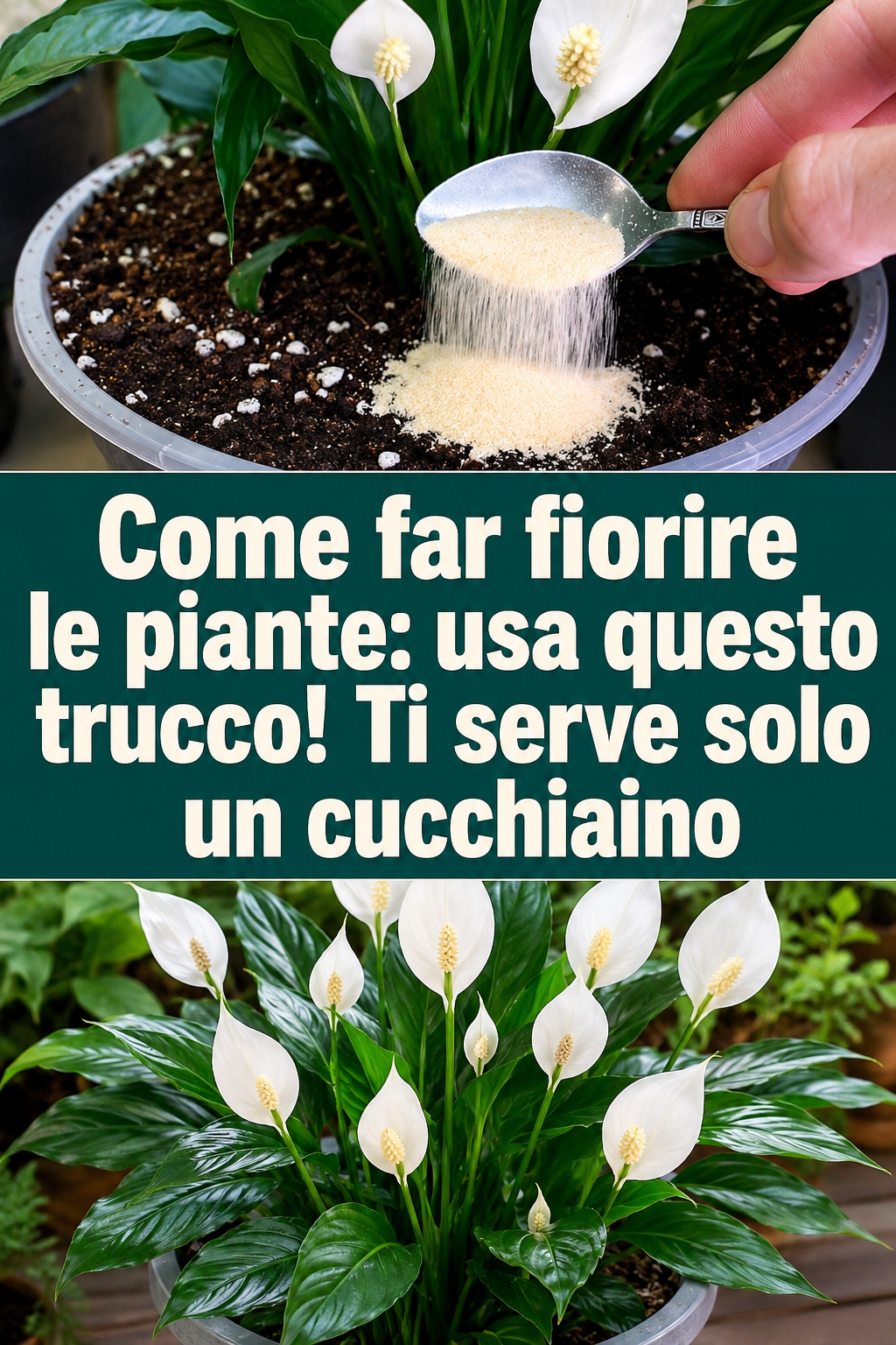 Come far fiorire le piante: usa questo trucco! Ti serve solo un cucchiaino