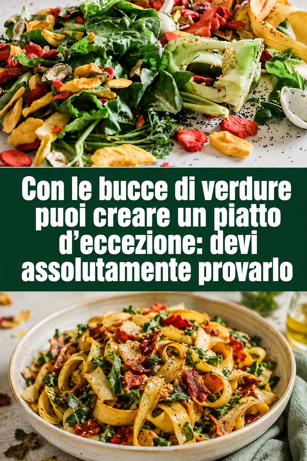 Con le bucce di verdure puoi creare un piatto d’eccezione: devi assolutamente provarlo