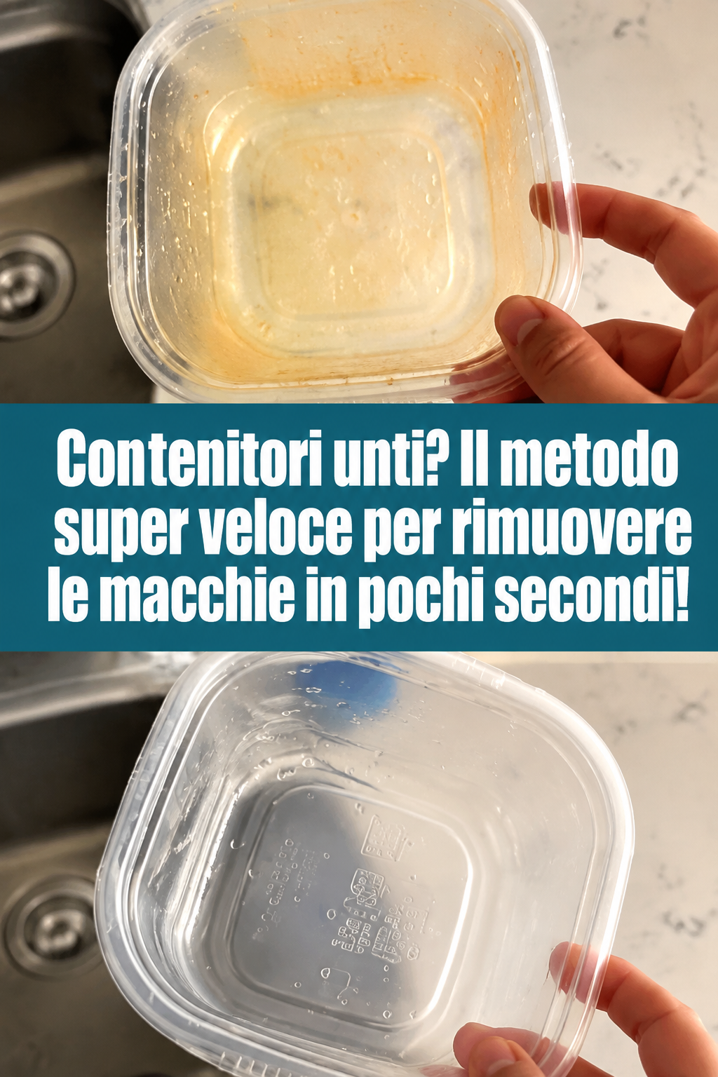 Contenitori unti? Il metodo super veloce per rimuovere le macchie in pochi secondi!
