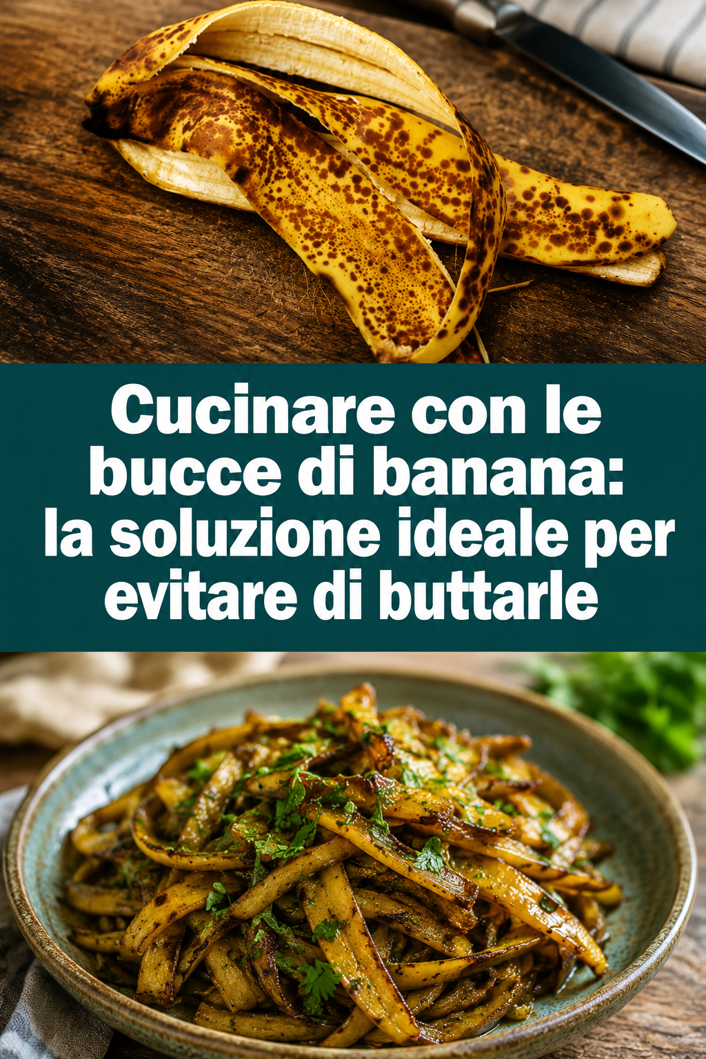 Cucinare con le bucce di banana: la soluzione ideale per evitare di buttarle