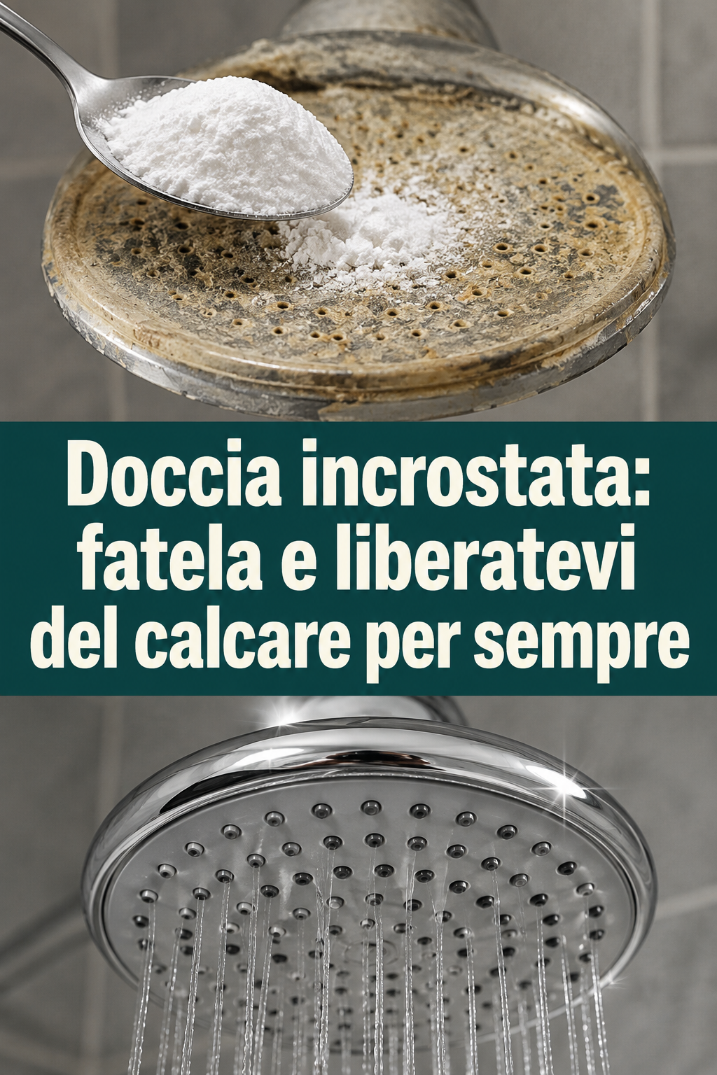 Doccia incrostata: fatela e liberatevi del calcare per sempre