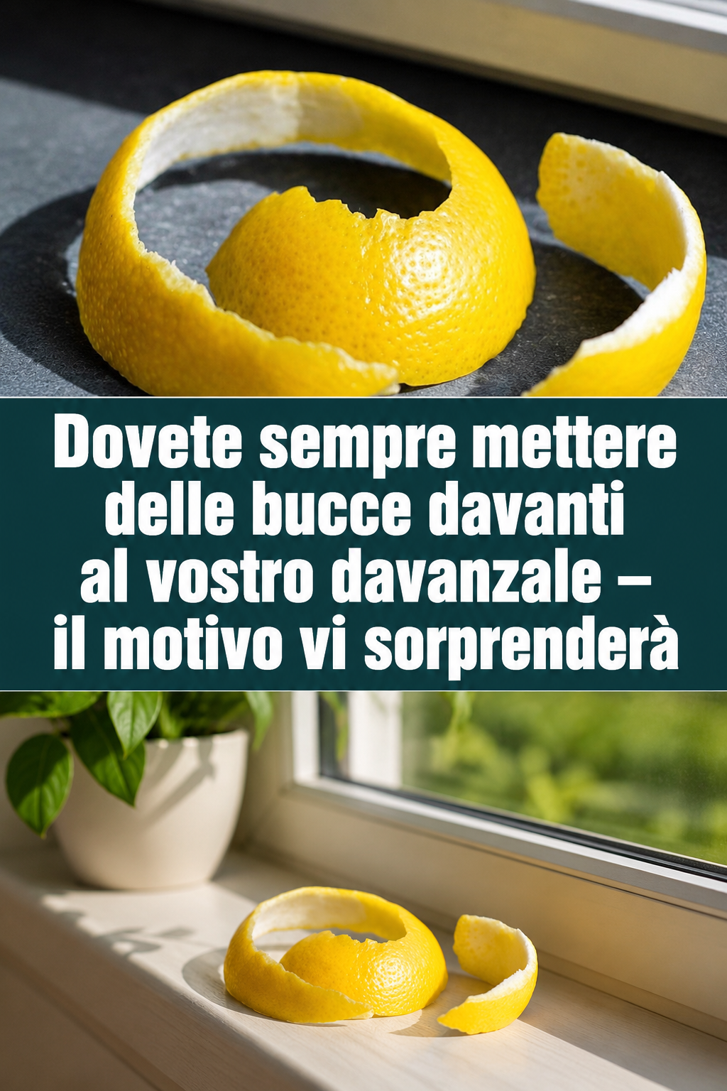 Dovete sempre mettere delle bucce davanti al vostro davanzale – il motivo vi sorprenderà
