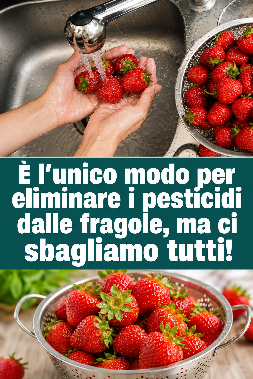 È l’unico modo per eliminare i pesticidi dalle fragole, ma ci sbagliamo tutti!