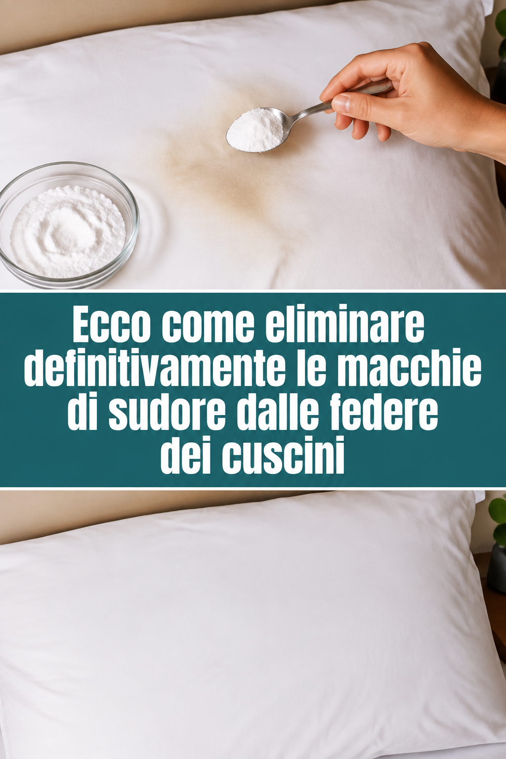 Ecco come eliminare definitivamente le macchie di sudore dalle federe dei cuscini