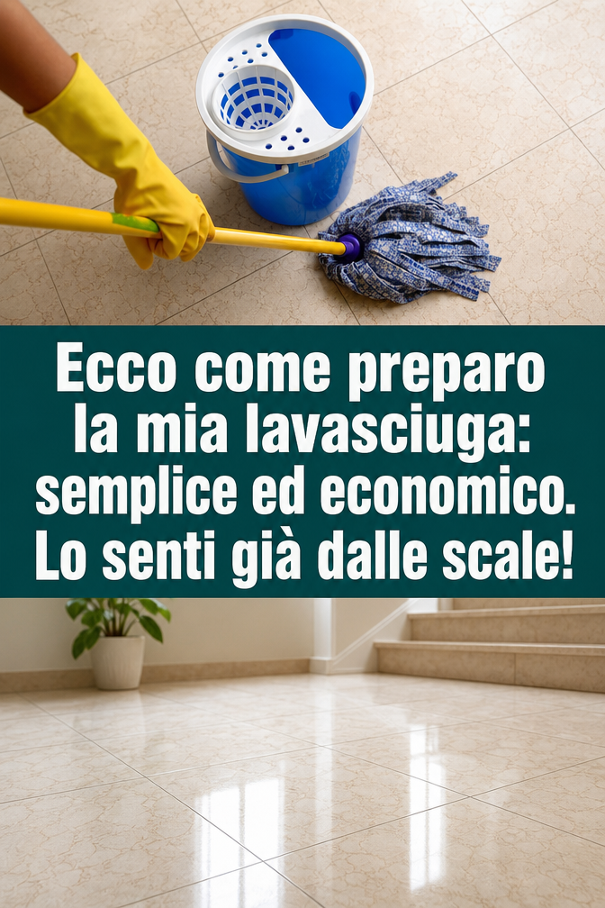 Ecco come preparo la mia lavasciuga: semplice ed economico. Lo senti già dalle scale!