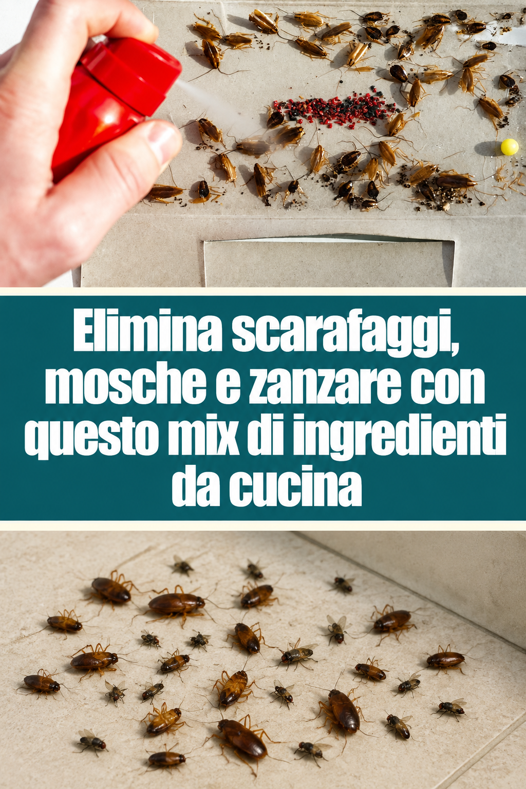 Elimina scarafaggi, mosche e zanzare con questo mix di ingredienti da cucina
