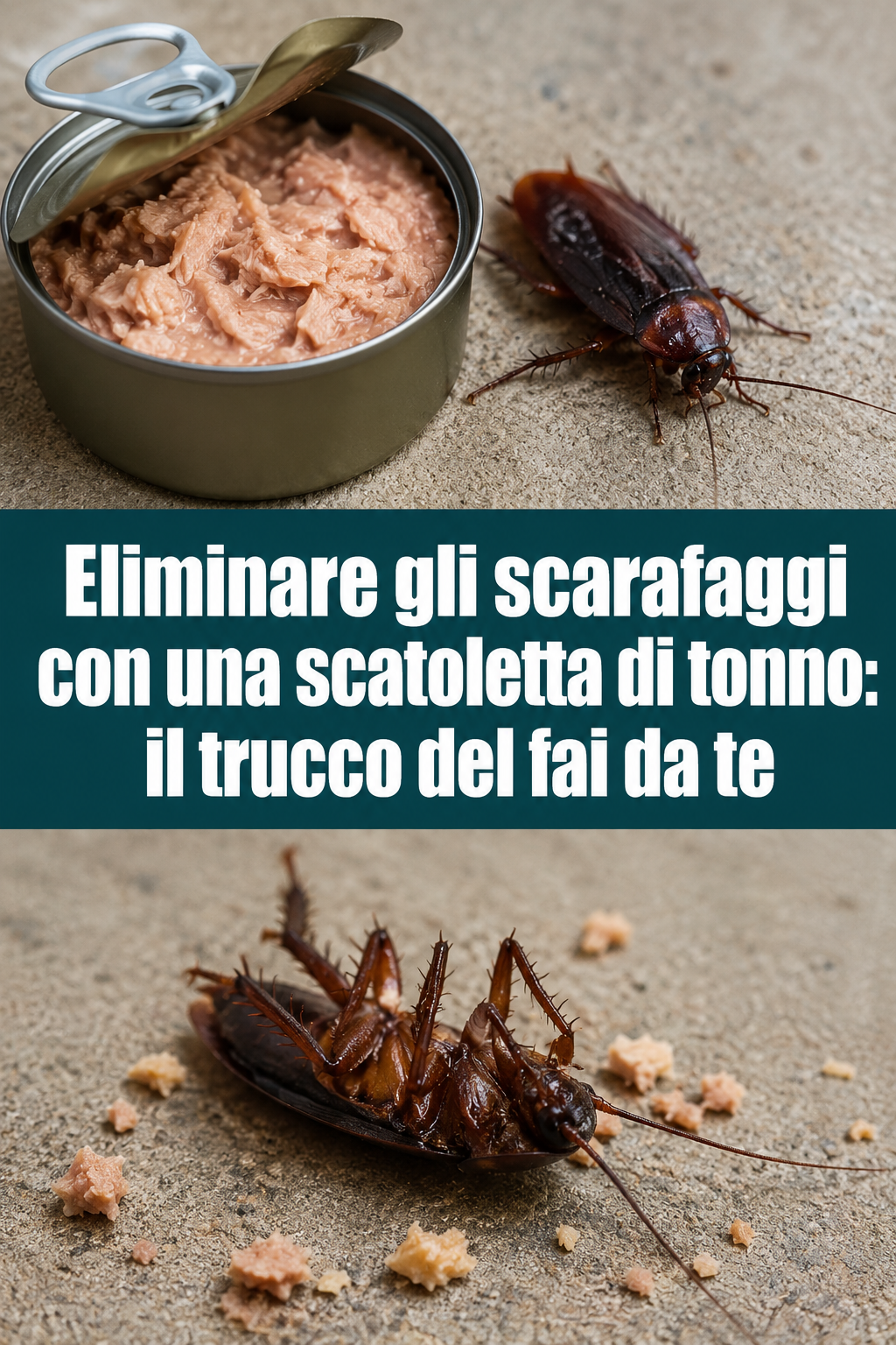 Eliminare gli scarafaggi con una scatoletta di tonno: il trucco del fai da te