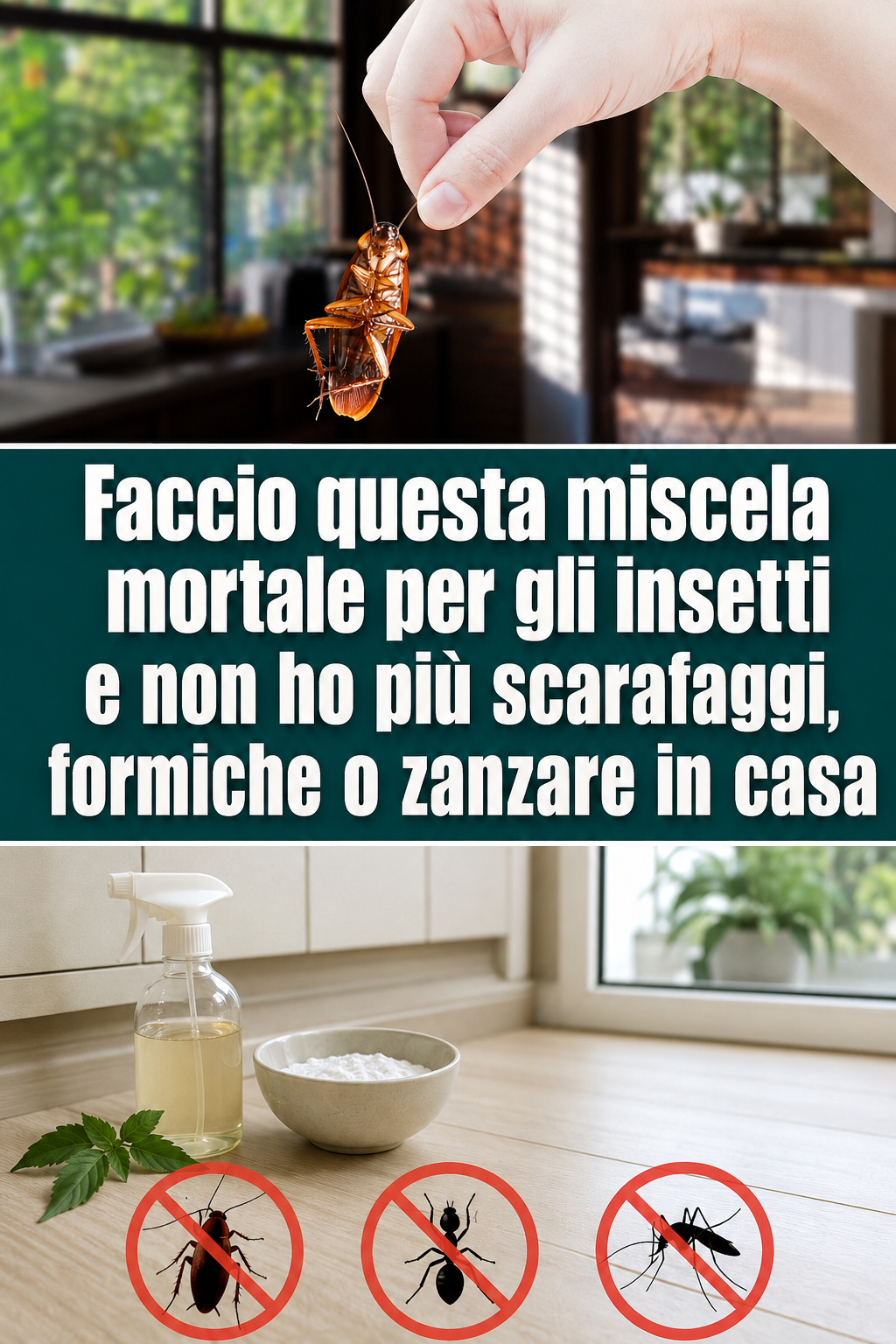 Faccio questa miscela mortale per gli insetti e non ho più scarafaggi, formiche o zanzare in casa