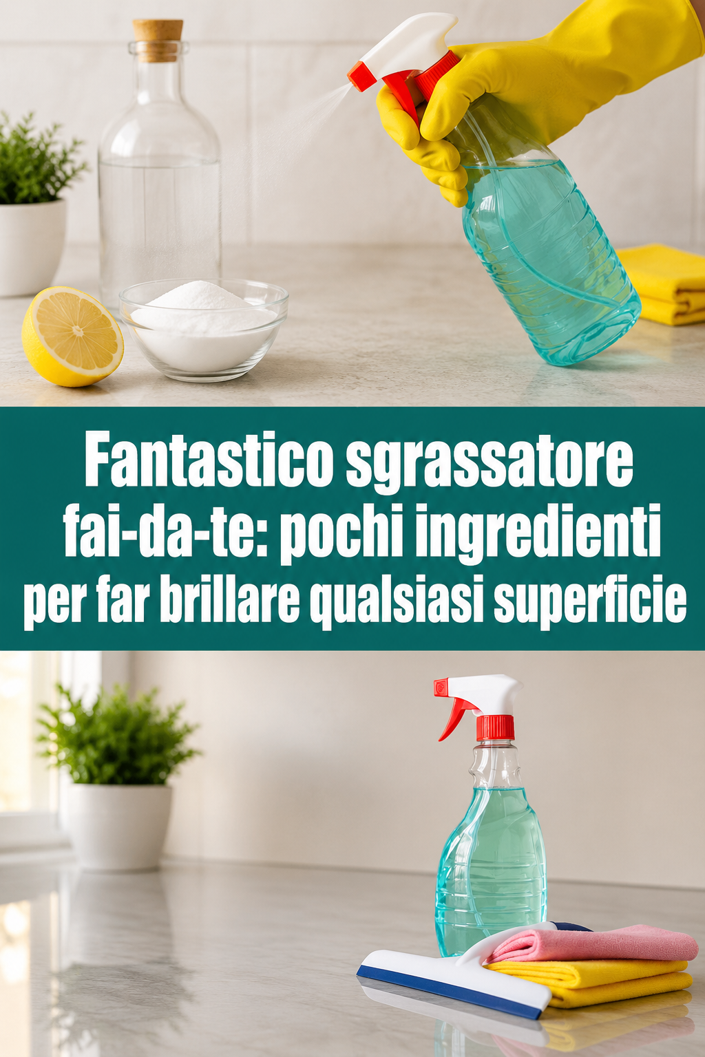 Fantastico sgrassatore fai-da-te: pochi ingredienti per far brillare qualsiasi superficie