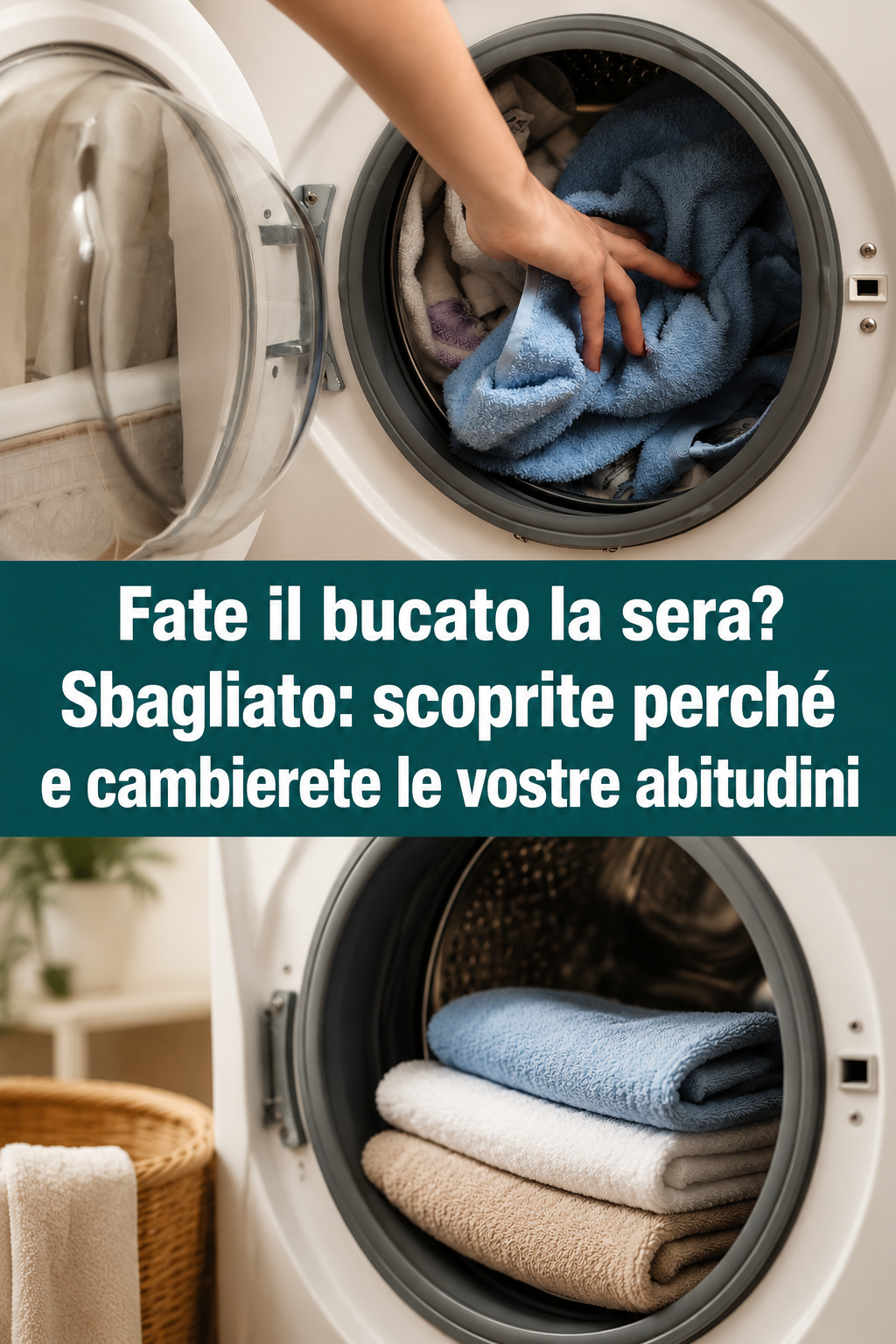Fate il bucato la sera? Sbagliato: scoprite perché e cambierete le vostre abitudini