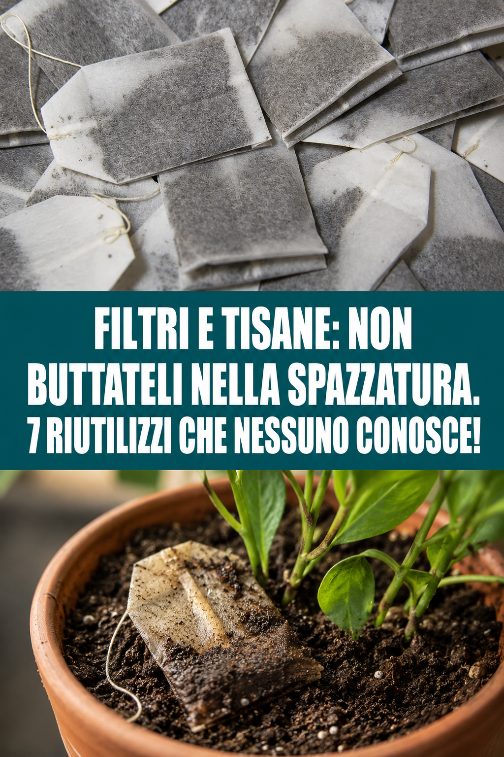 Filtri e tisane: non buttateli nella spazzatura. 7 riutilizzi che nessuno conosce!