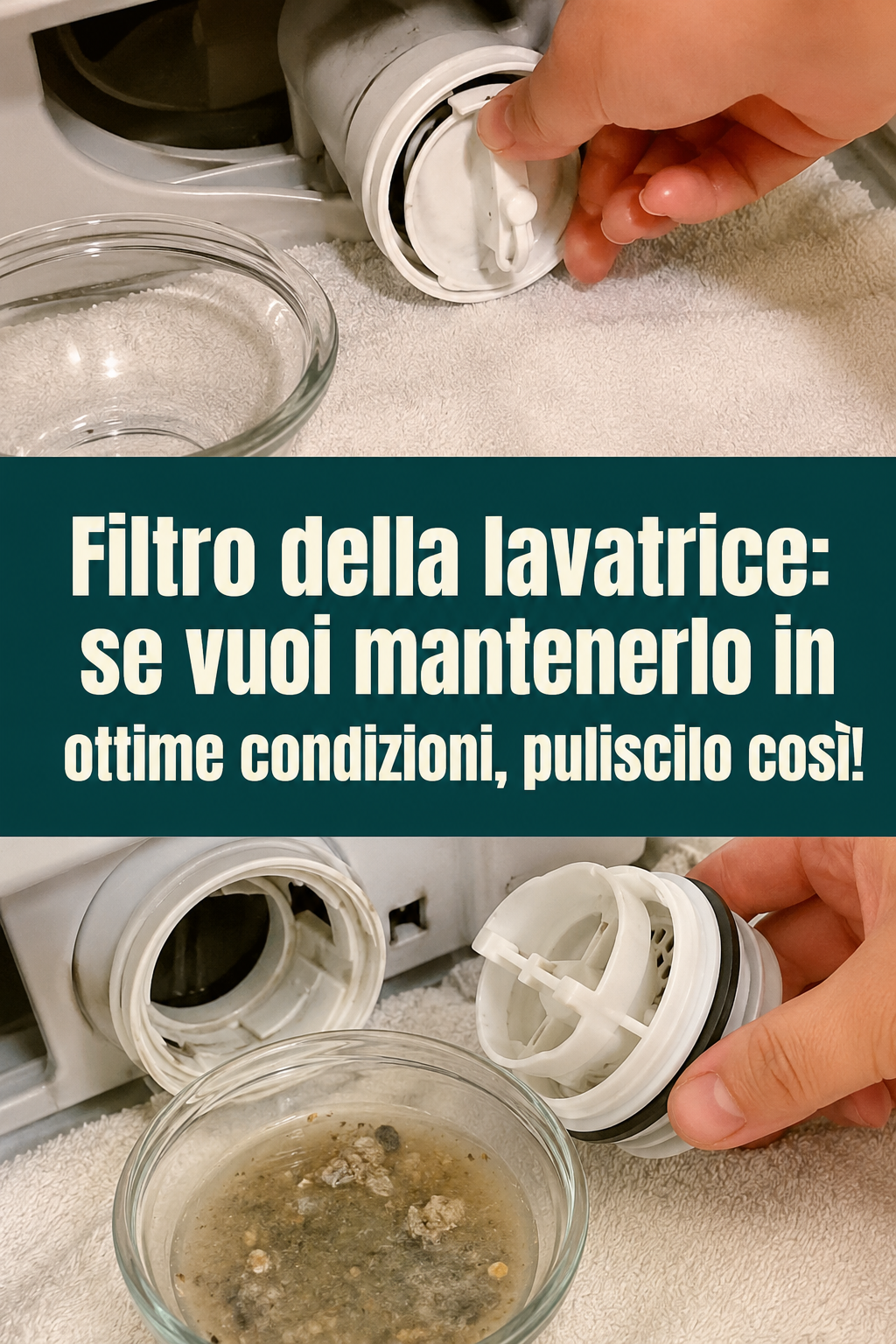 Filtro della lavatrice: se vuoi mantenerlo in ottime condizioni, puliscilo così!
